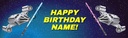 Happy Birthday Banner - Space Lightsaber