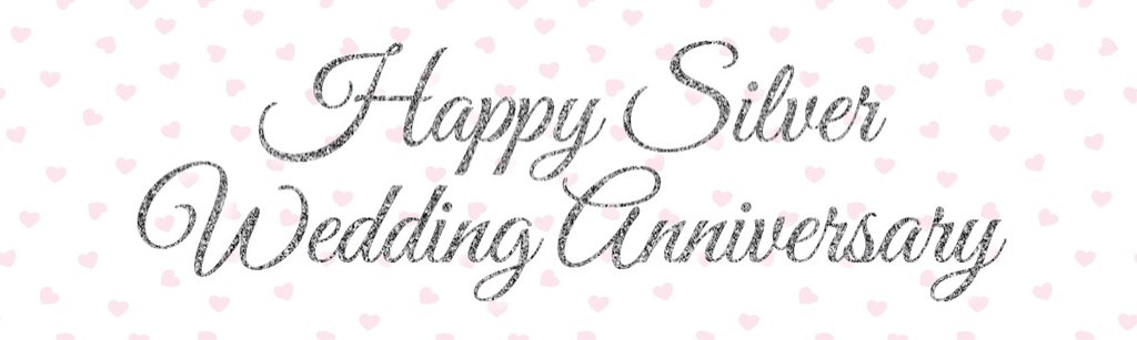 Happy Wedding Anniversary Banner - Silver