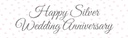 Happy Wedding Anniversary Banner - Silver