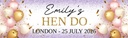 Hen Do Banner - Welcome To The Hen Party Purple