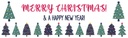 Merry Christmas Banner - Christmas Tree Design Festive