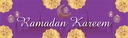 Ramadan Kareem Banner - Purple & Gold Moon Design