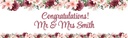 Wedding Banner - Pink Roses Congratulations