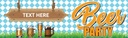 Personalised Beer Party Banner - Custom Text