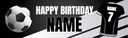 Personalised Birthday Banner - Black Football Shirt- Custom Text
