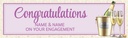 Personalised Engagement Party Banner - Champagne - Custom Name