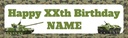 Personalised Happy Birthday Banner - Army Camo - Custom Name & Age
