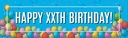 Personalised Happy Birthday Banner - Balloons - Custom Age