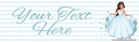 Personalised Happy Birthday Banner - Blue Princess - Custom Text