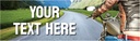 Personalised Happy Birthday Banner - Motorbike - Custom Text