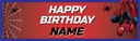Personalised Happy Birthday Banner - Spider Man Superhero - Custom Name