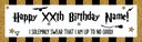 Personalised Happy Birthday Banner - Wizard Witch Design - Custom Age