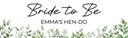 Personalised Hen Do Banner - Bride To Be Green Floral - Custom Name
