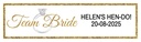 Personalised Hen Do Banner - Team Bride Gold - Custom Name & Date