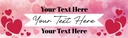 Personalised Hen Do Party Banner - Love Heart Anniversary Engagement - Custom Text