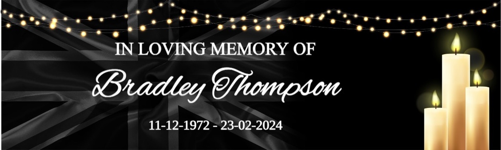 Personalised Memorial Banner - Funeral Candles - Custom Name & Date