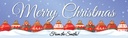 Personalised Merry Christmas Banner - Xmas Baubles - Custom Text
