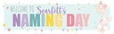 Personalised Naming Day Banner - Bunny & Stars - Custom Name