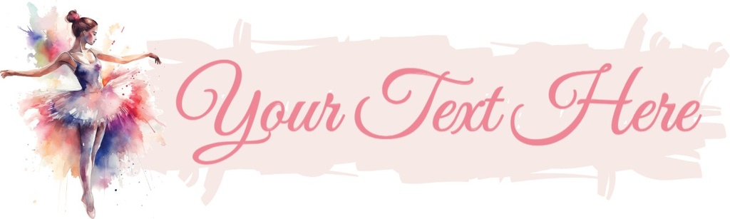 Personalised Party Banner - Ballet Dance - Custom Text