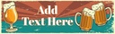 Personalised Party Banner - Beer Design 2 - Custom Text & 2 Photo Upload