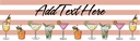 Personalised Party Banner - Cocktails - Custom Text