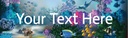 Personalised Party Banner - Dolphin Coral Reef - Custom Text