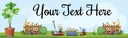 Personalised Party Banner - Gardening Theme - Custom Text