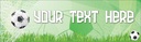 Personalised Party Banner - Green Kids Football - Custom Text