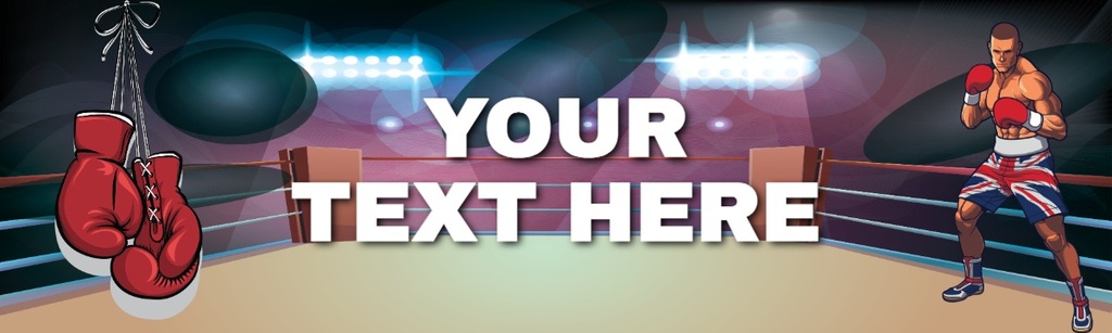 Personalised Party Banner - Kids Boxing- Custom Text