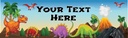 Personalised Party Banner - Kids Dinosaur Friends - Custom Text