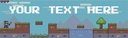 Personalised Party Banner - Minecraft Gaming Kids - Custom Text