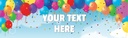 Personalised Party Banner - Party Balloons - Custom Text