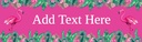 Personalised Party Banner - Pink Flamingo Tropical - Custom Text