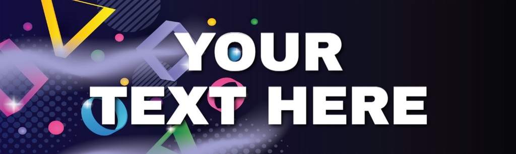 Personalised Party Banner - Playstation Gaming Teenage Kids - Custom Text