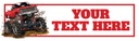 Personalised Party Banner - Red Monster Truck - Custom Text
