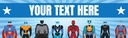 Personalised Party Banner - Superhero - Custom Text