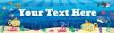 Personalised Party Banner - Under The Sea Submarine - Custom Text