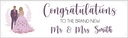 Personalised Wedding Banner - Congratulations Mr & Mrs - Custom Names