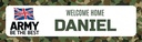Personalised Welcome Home Banner - Army Camo Design - Custom Name