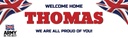 Personalised Welcome Home Banner - British Flag Army - Custom Name