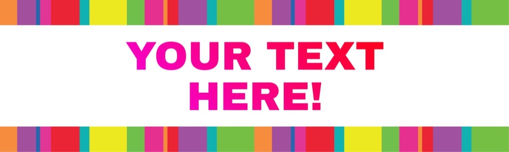 Personalised Welcome Home Banner - Rainbow Stripy - Custom Name