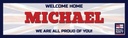 Personalised Welcome Home Banner - Royal Navy - Custom Name