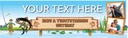 Birthday Party Banner - Fishing - Have A Troutstanding Birthday - 2 Photo Upload