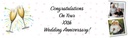 Personalised 75th Wedding Anniversary Banner - Champagne Design - 2 Photo Upload