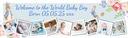 Personalised Baby Boy Banner - Blue Rabbit Welcome - 9 Photo Upload