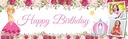Personalised Birthday Banner - Cinderella Pink Pumpkin Carriage - 2 Photo Upload