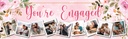 Personalised Engagement Banner - Pink Floral - 9 Photo Upload