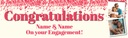 Personalised Engagement Party Banner - Congratulations - 2 Photo Upload