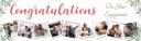 Personalised Engagement Party Banner - Congratulations Hearts - 9 Photo Upload