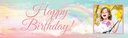 Personalised Happy Birthday Banner - Clouds & Rainbow - 1 Photo Upload